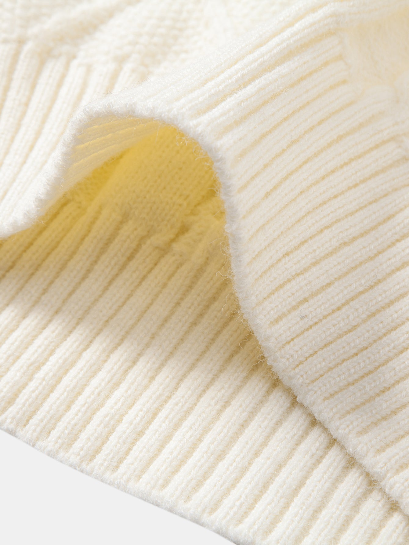 Heavyweight Twist Jacquard Crew Neck Sweater