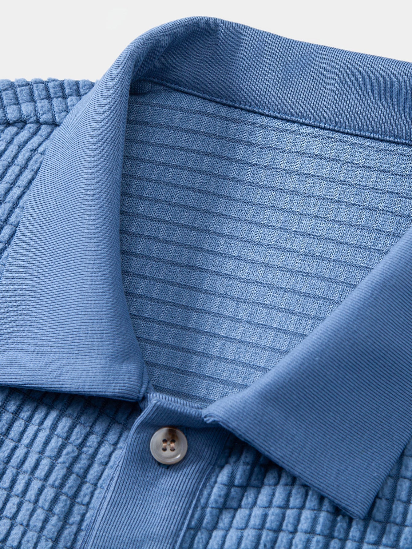 Waffle Button Up Knit Shirt
