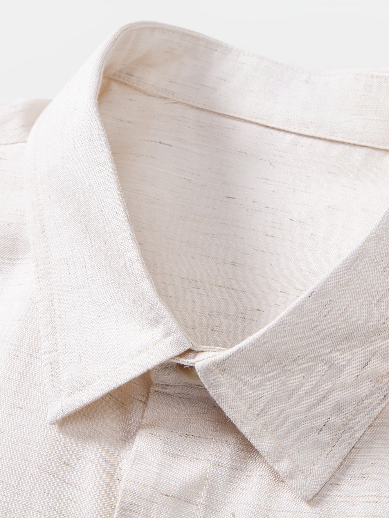 Linen Rayon Blend Button Up Shirt & Crinkle Textured Straight Leg Pants