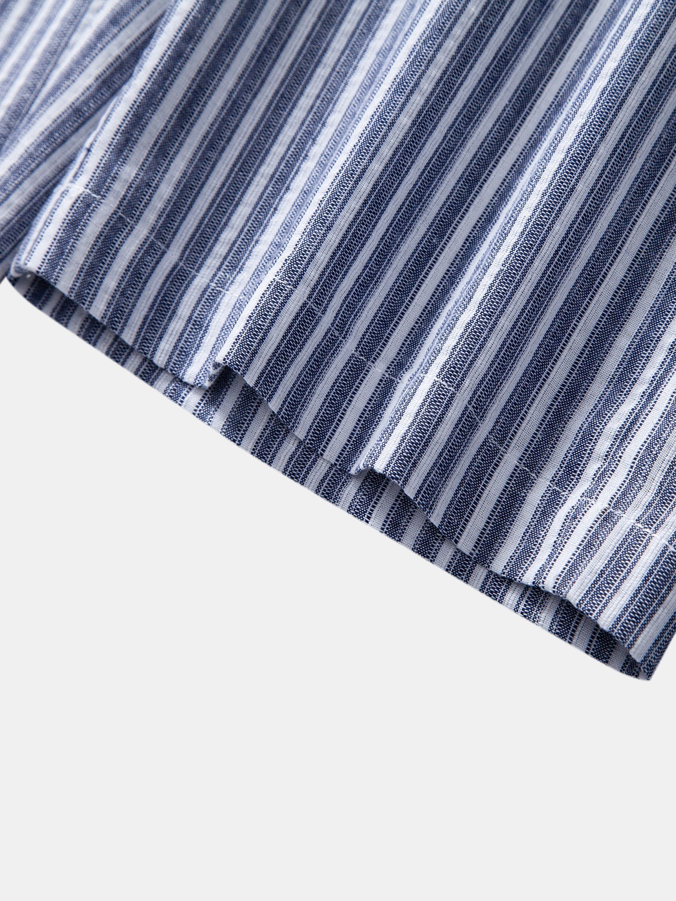 Linen Look Stripe Straight Leg Trousers