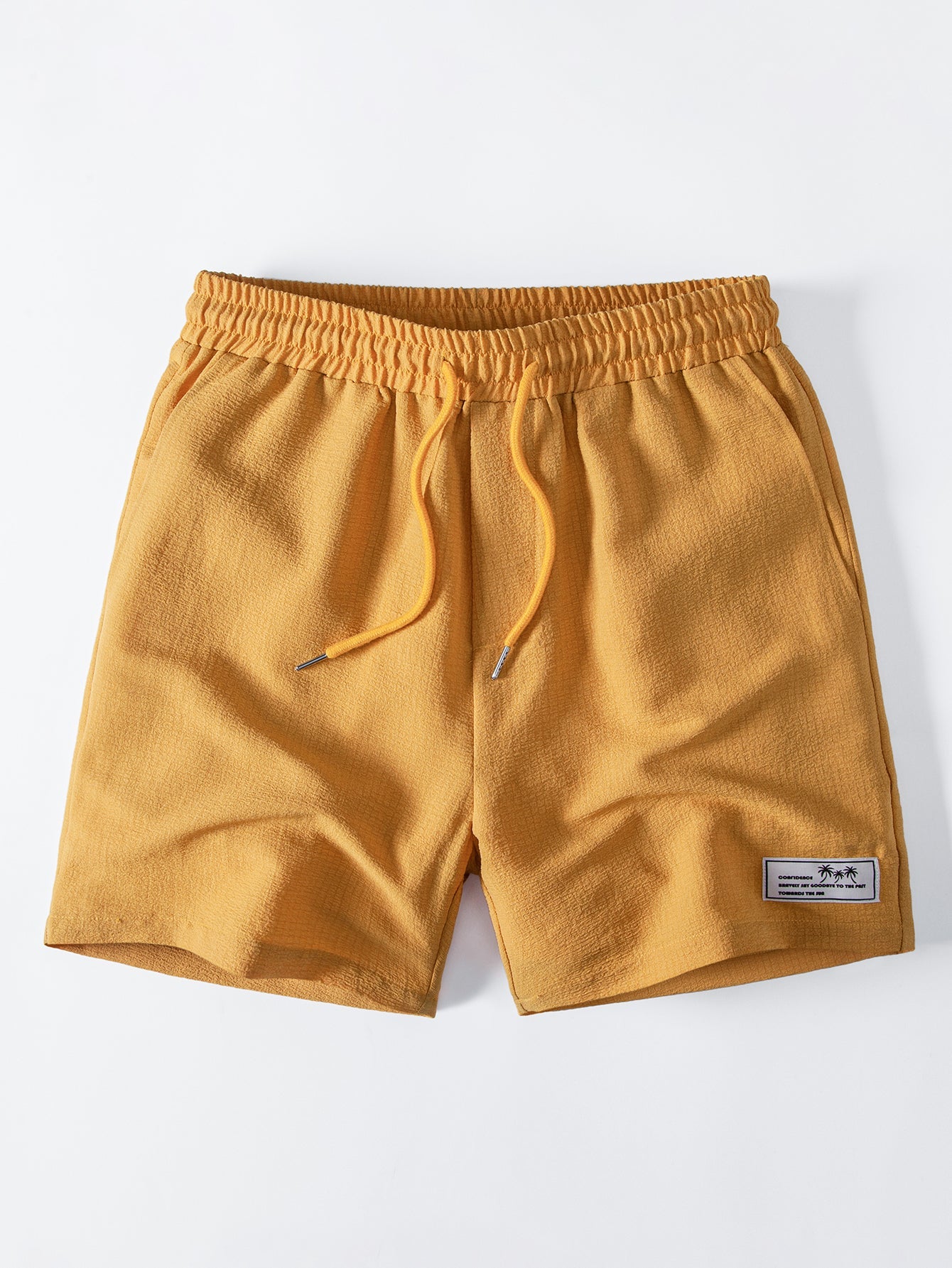 Palm Tree Patch Seersucker 6" Shorts