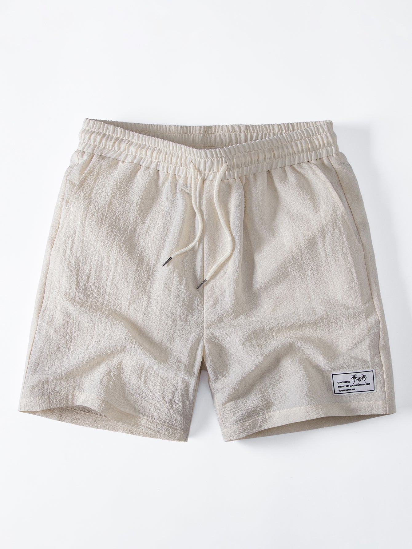 Palm Tree Patch Seersucker 6" Shorts