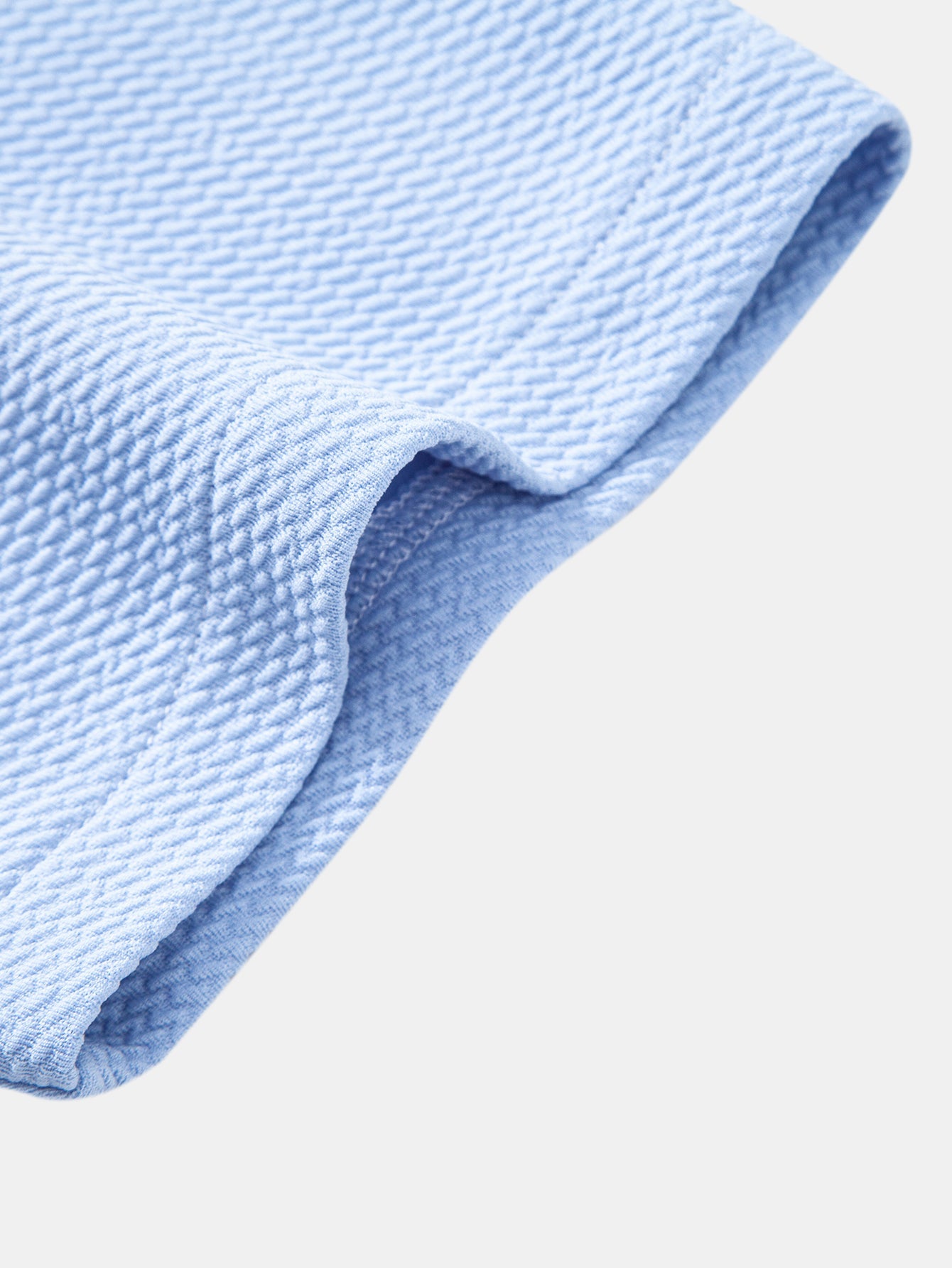 Muscle Fit Textured Stand Collar Shirt