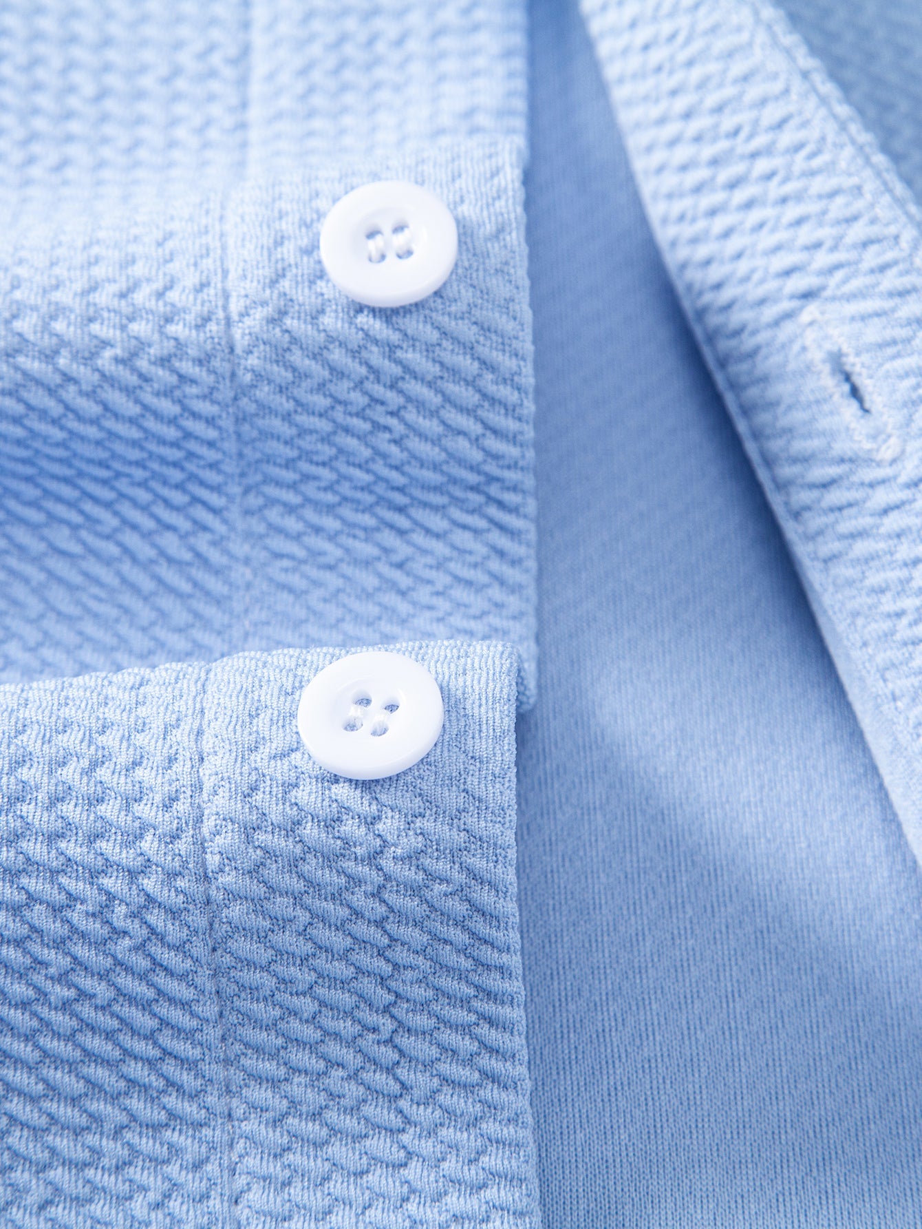 Muscle Fit Textured Stand Collar Shirt