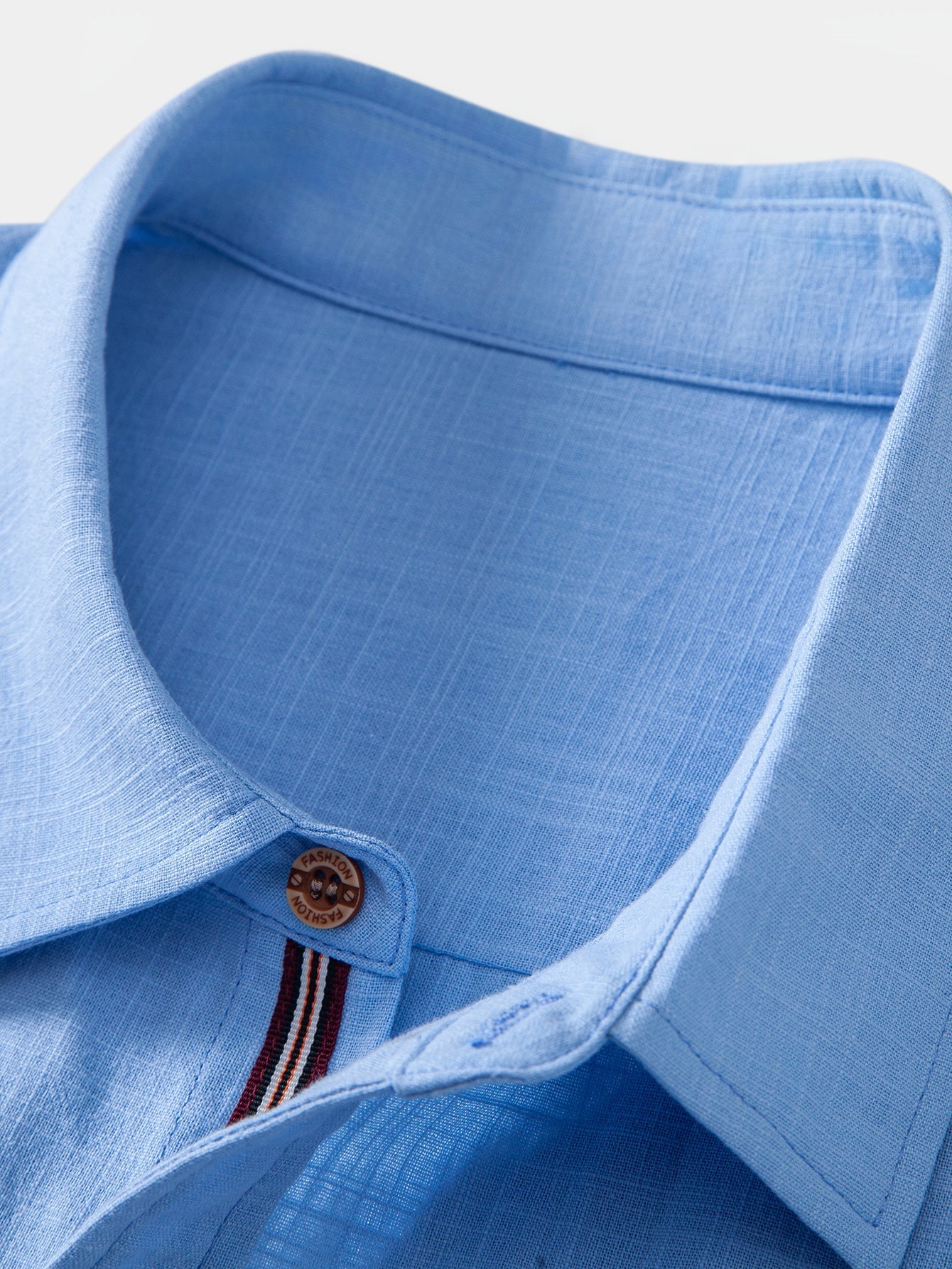 Short Sleeve Linen Look Button Up Shirt