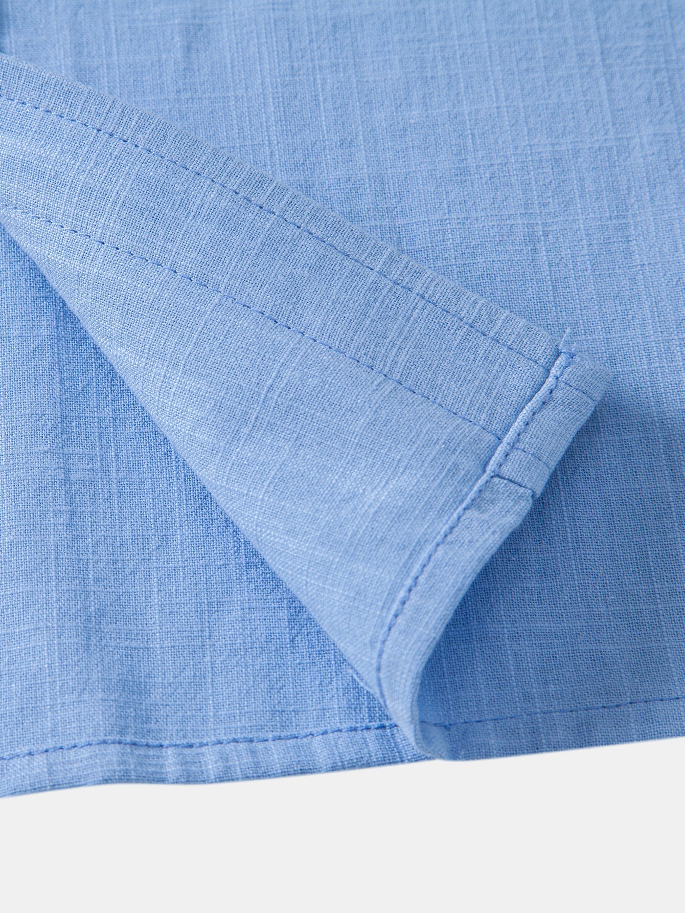 Short Sleeve Linen Look Button Up Shirt