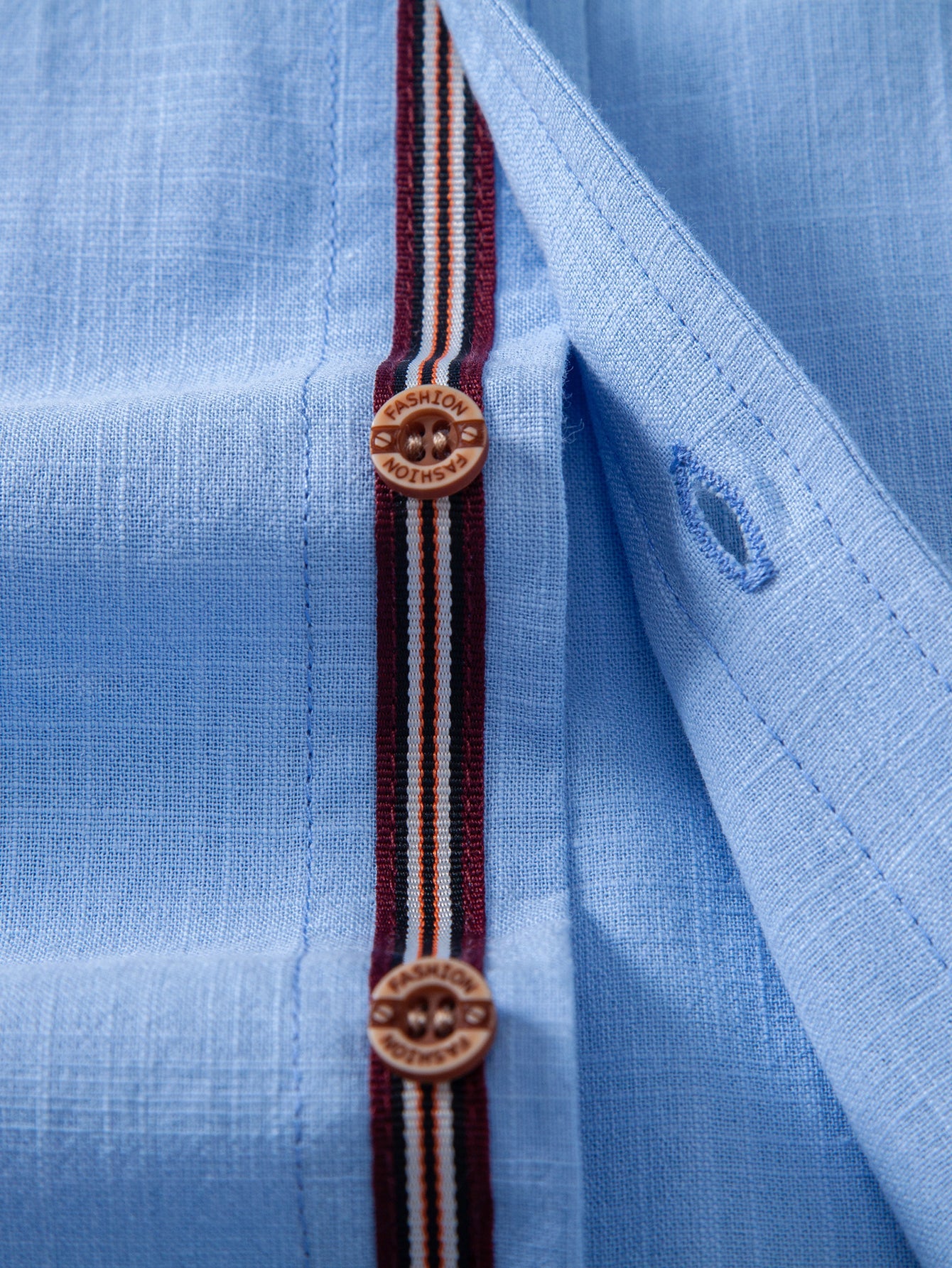 Short Sleeve Linen Look Button Up Shirt