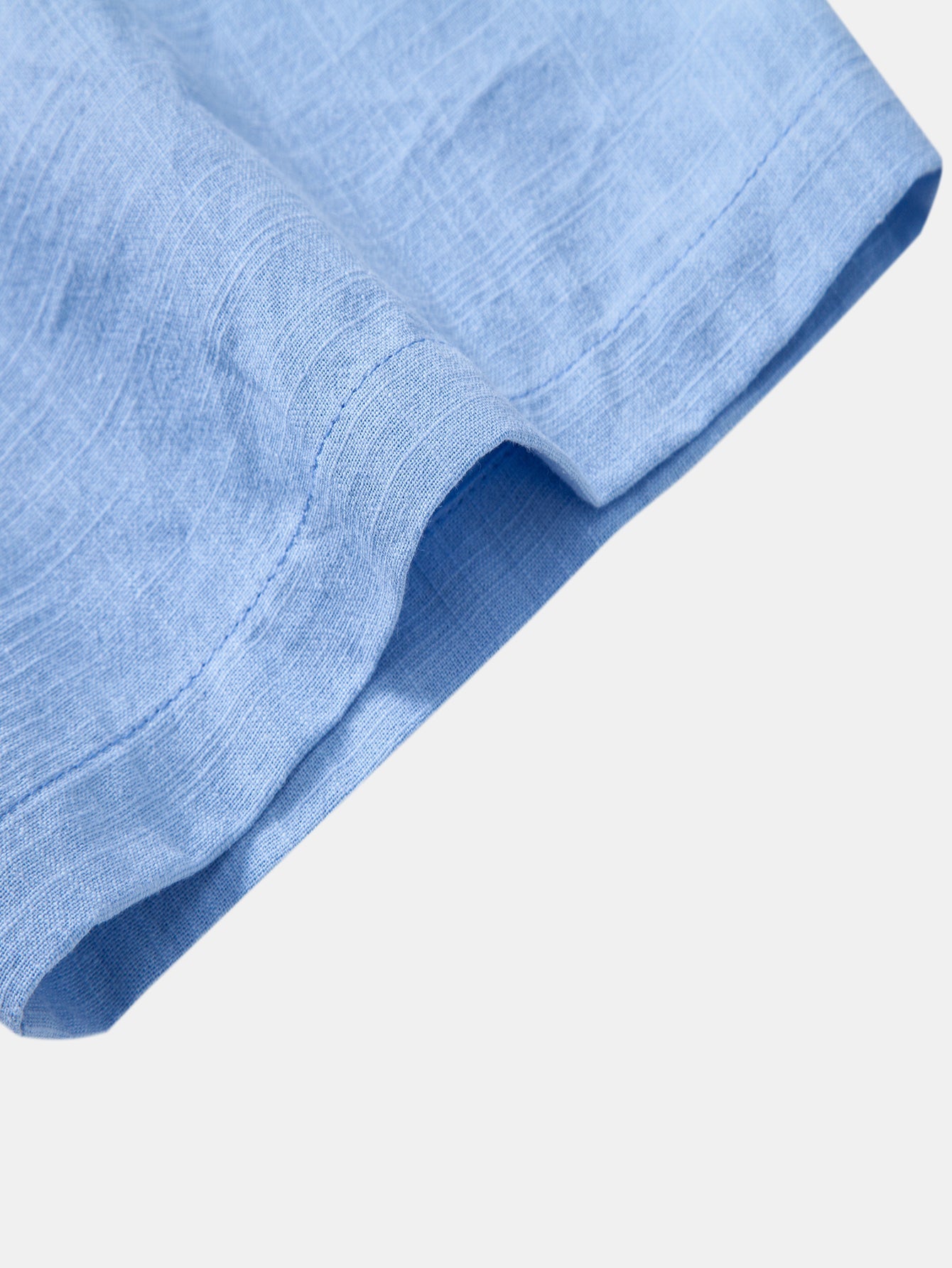 Short Sleeve Linen Look Button Up Shirt