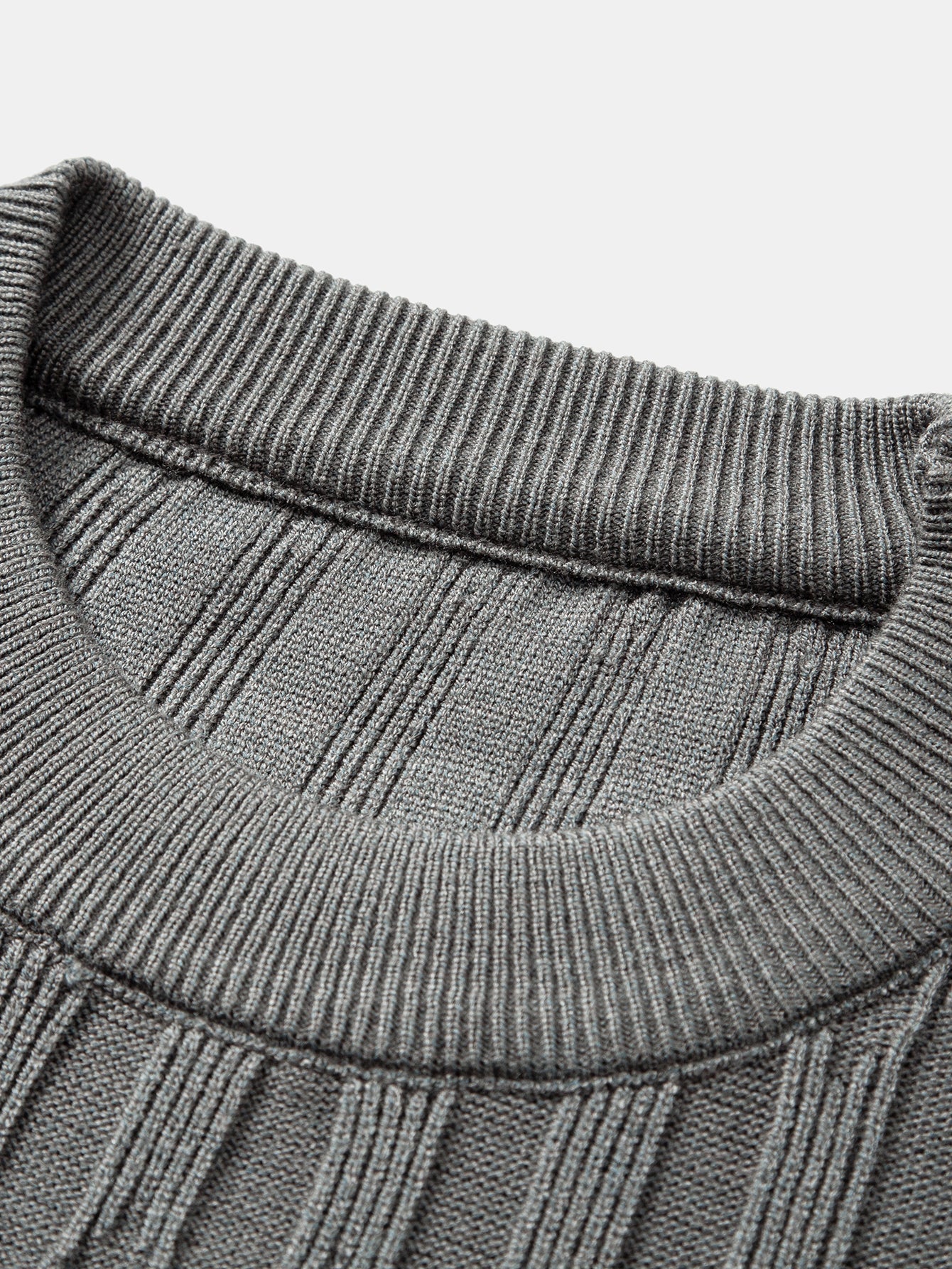 Textured Crew Neck Sweater