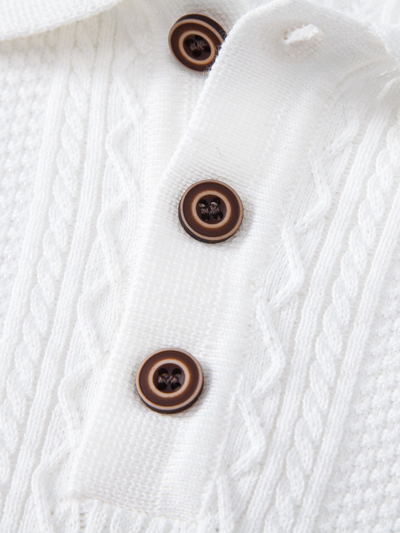 Geometric Jacquard Knit Polo
