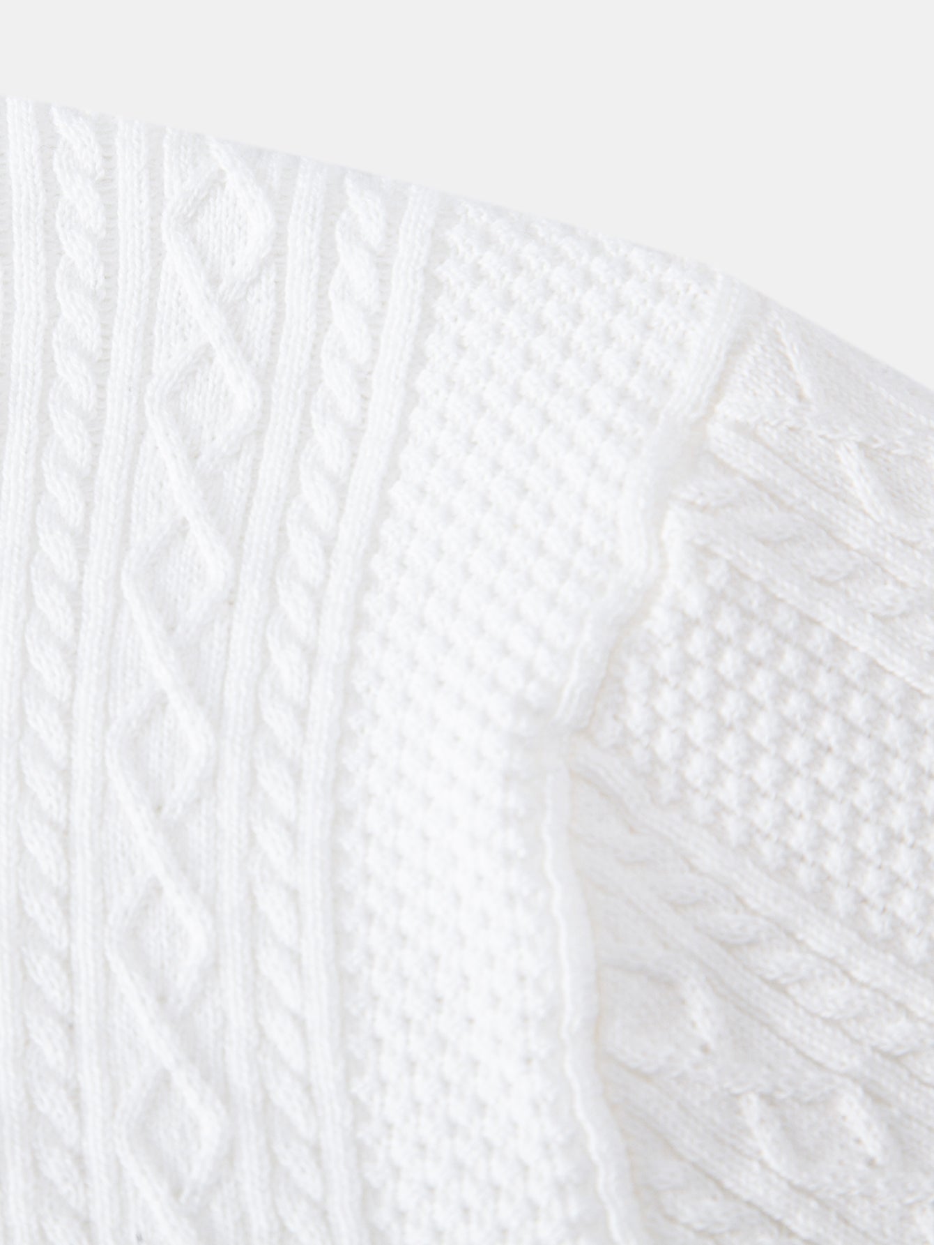 Geometric Jacquard Knit Polo