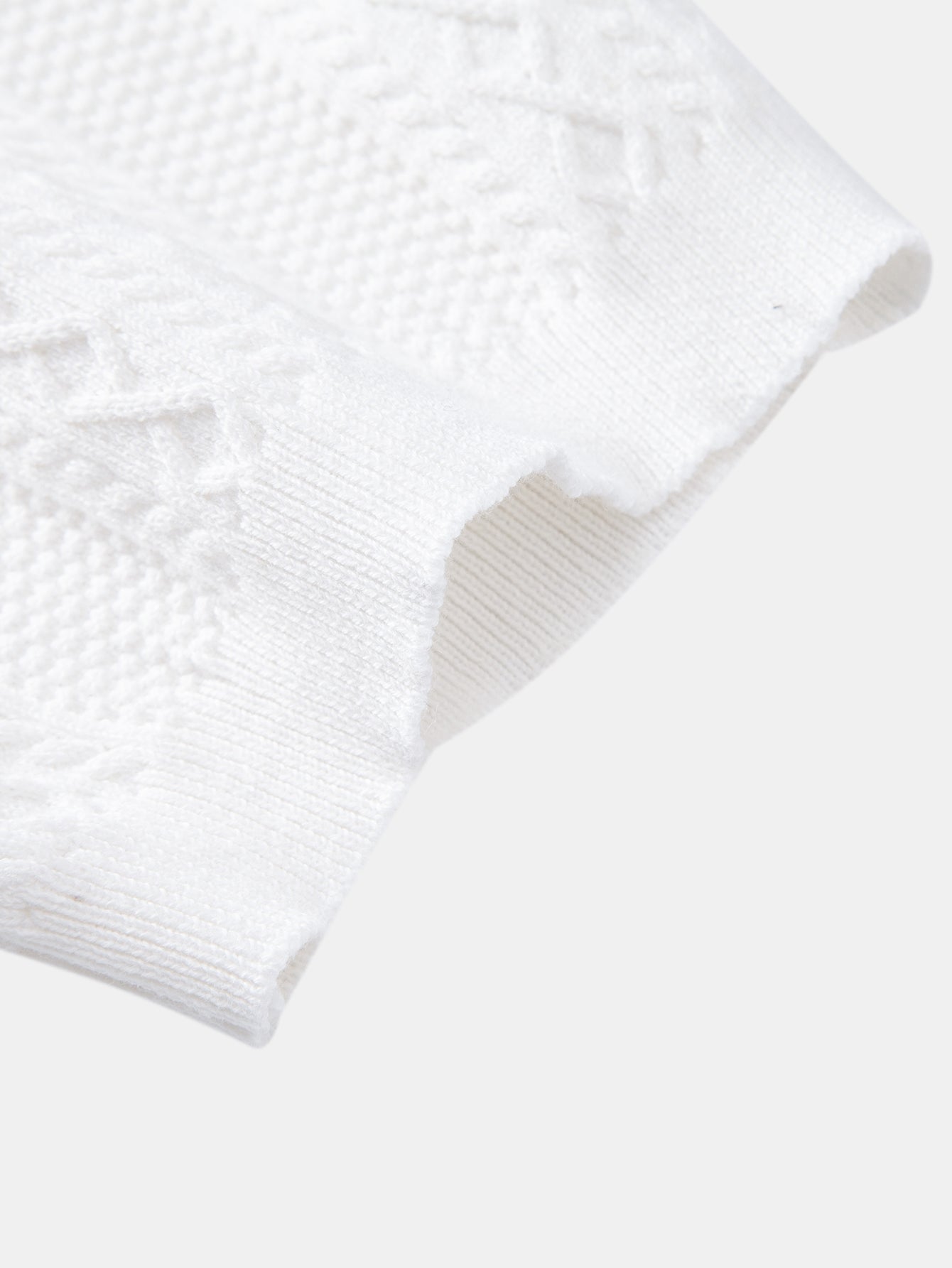Geometric Jacquard Knit Polo