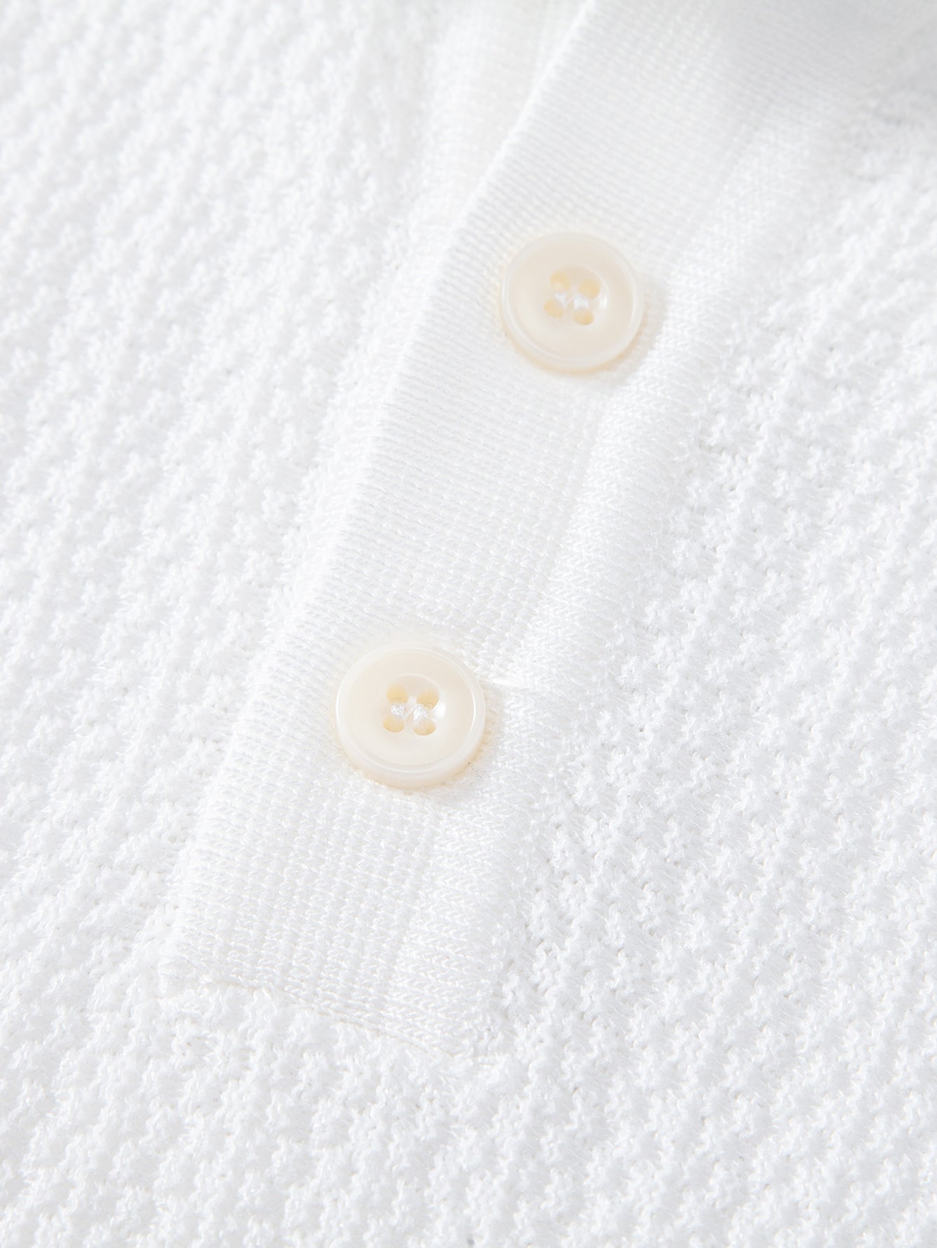 Contrast Textured Knit Polo