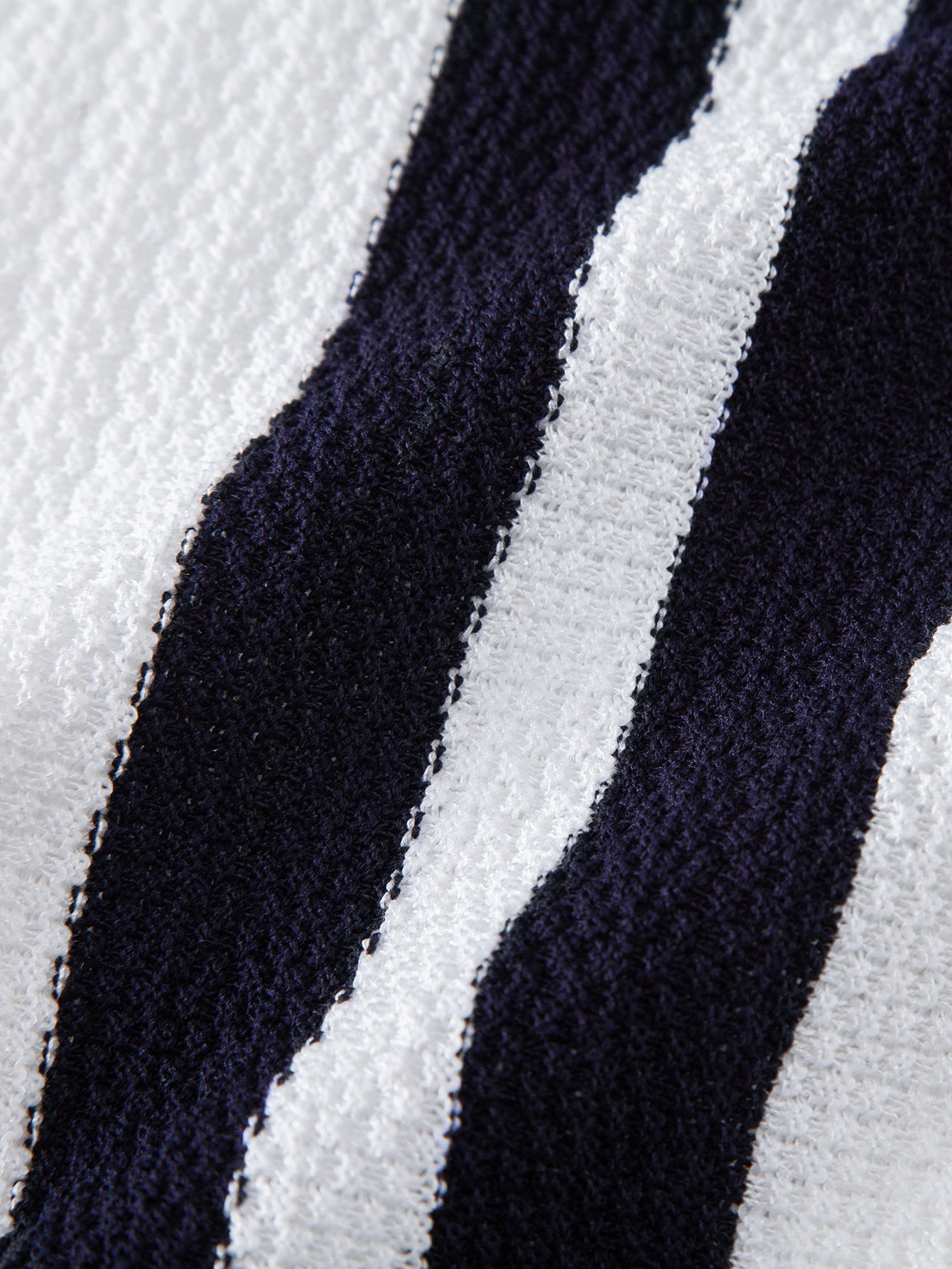 Contrast Textured Knit Polo