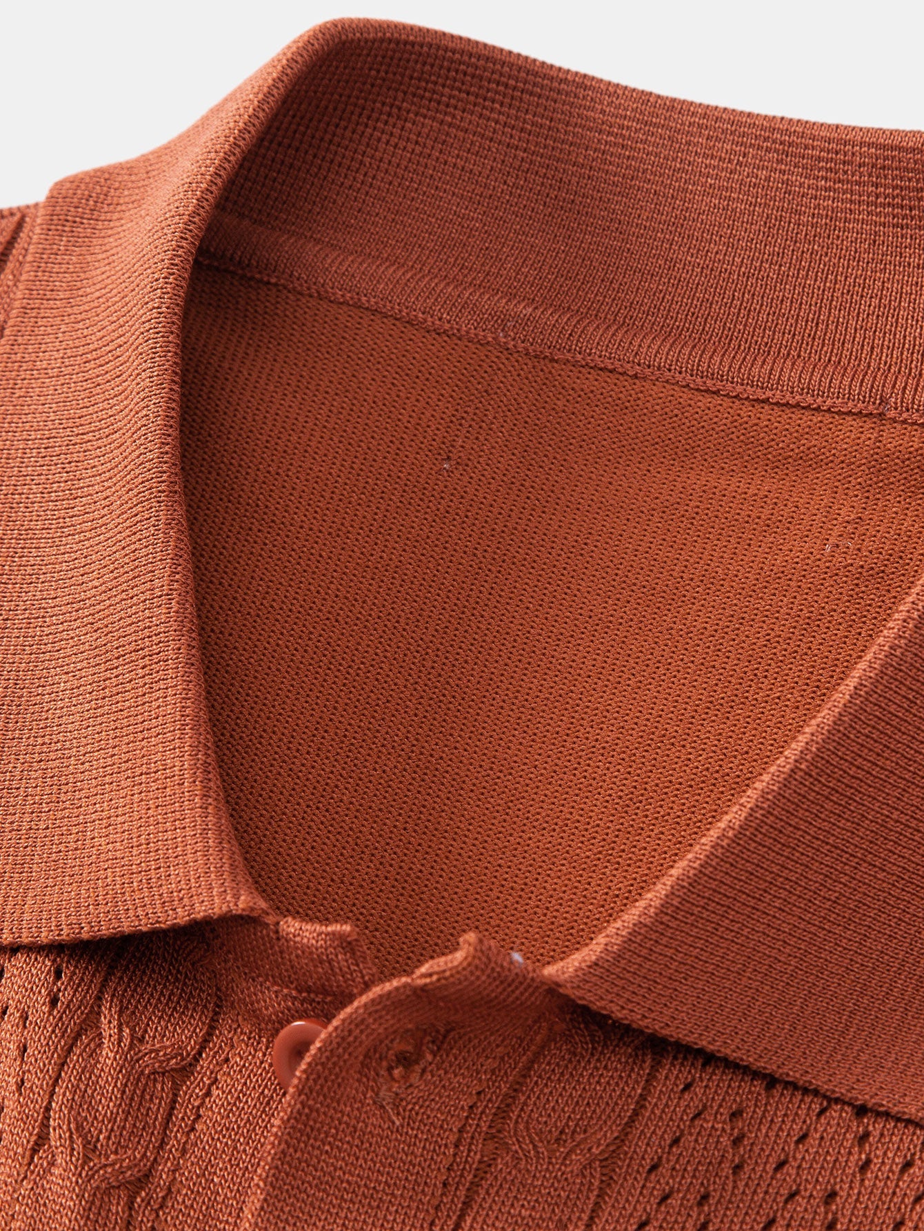 Twisted Jacquard Button Up Knit Shirt