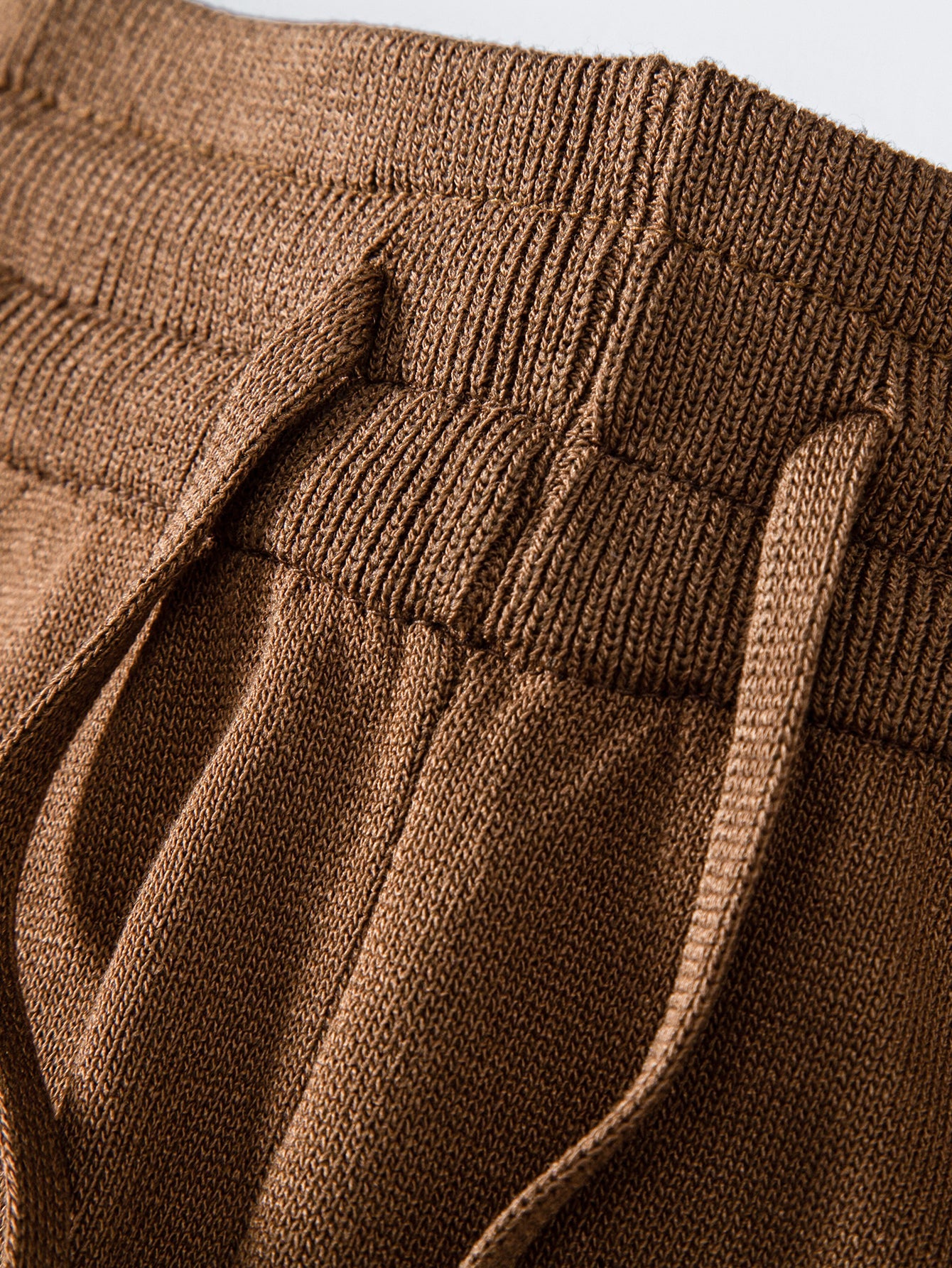 Solid Drawstring Knit Shorts