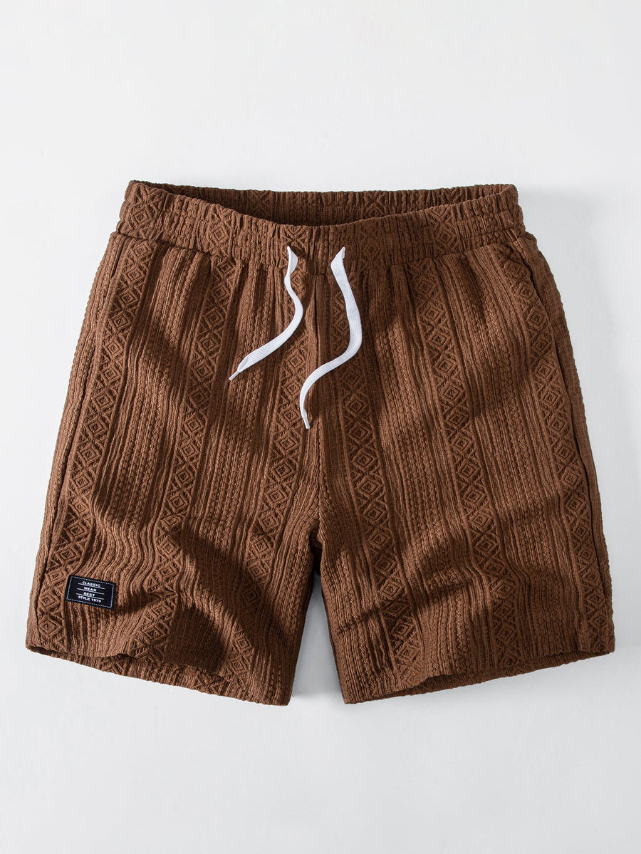 Geometry Jacquard Drawstring 8" Shorts