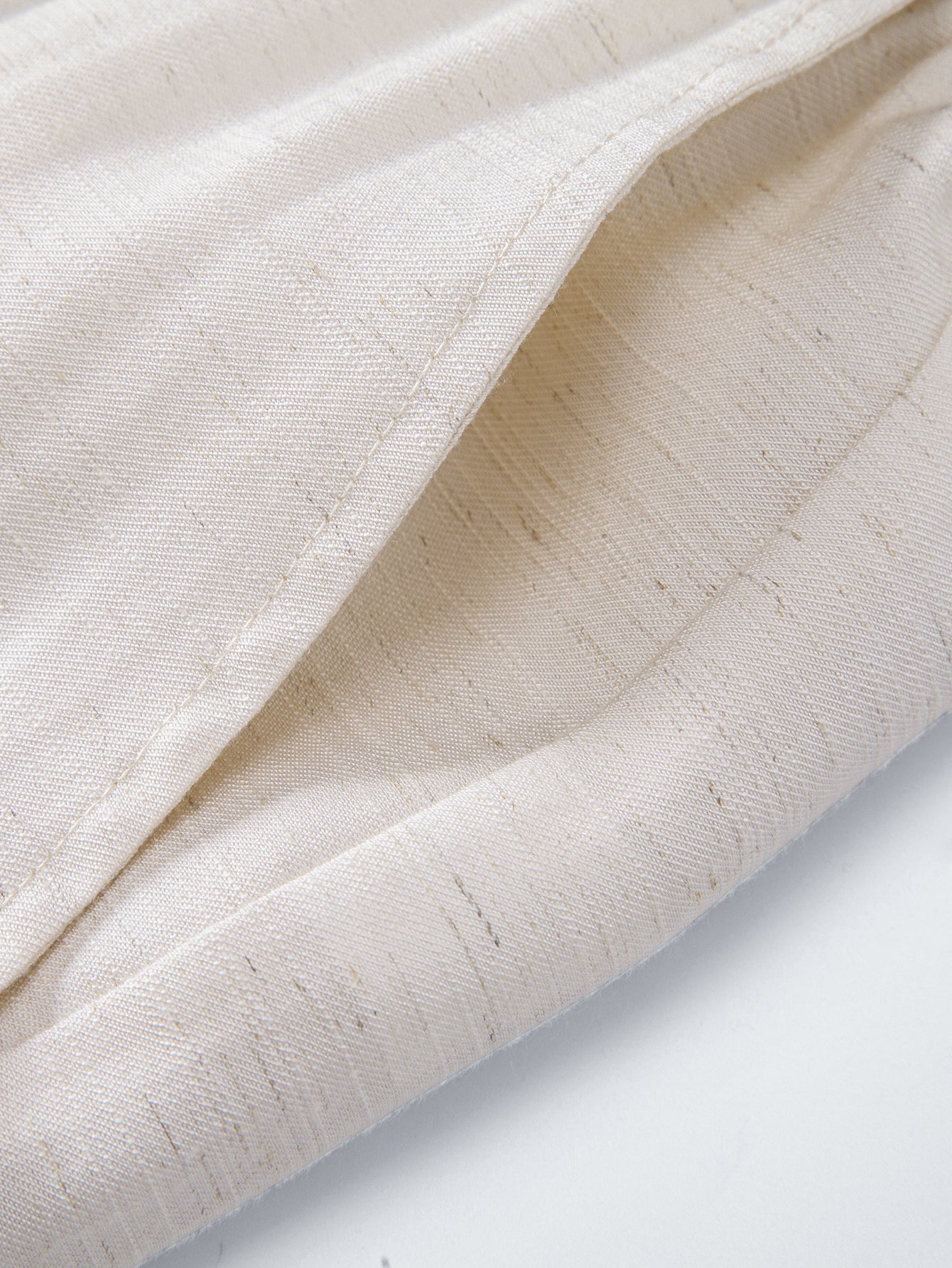 Linen Rayon Blend Drawstring 7" Shorts
