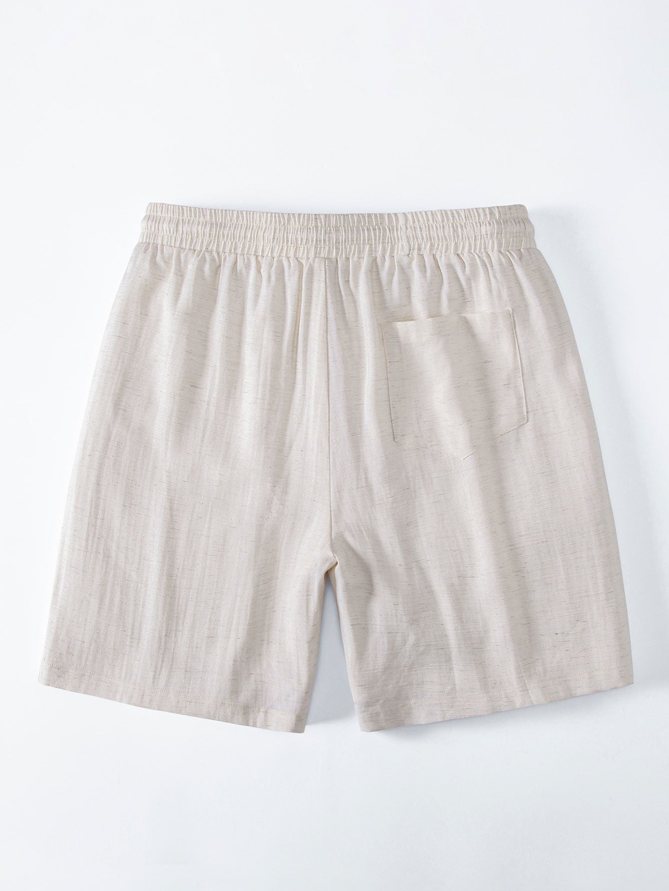 Linen Rayon Blend Drawstring 7" Shorts