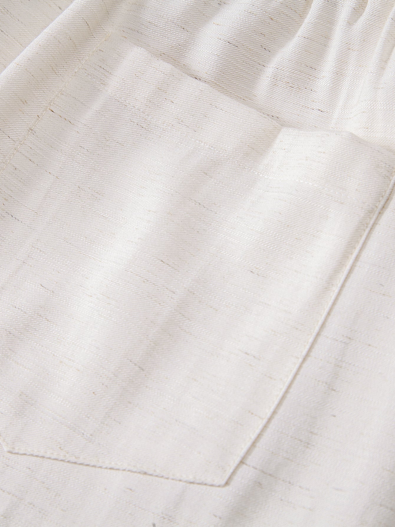 Linen Rayon Blend Drawstring 7" Shorts