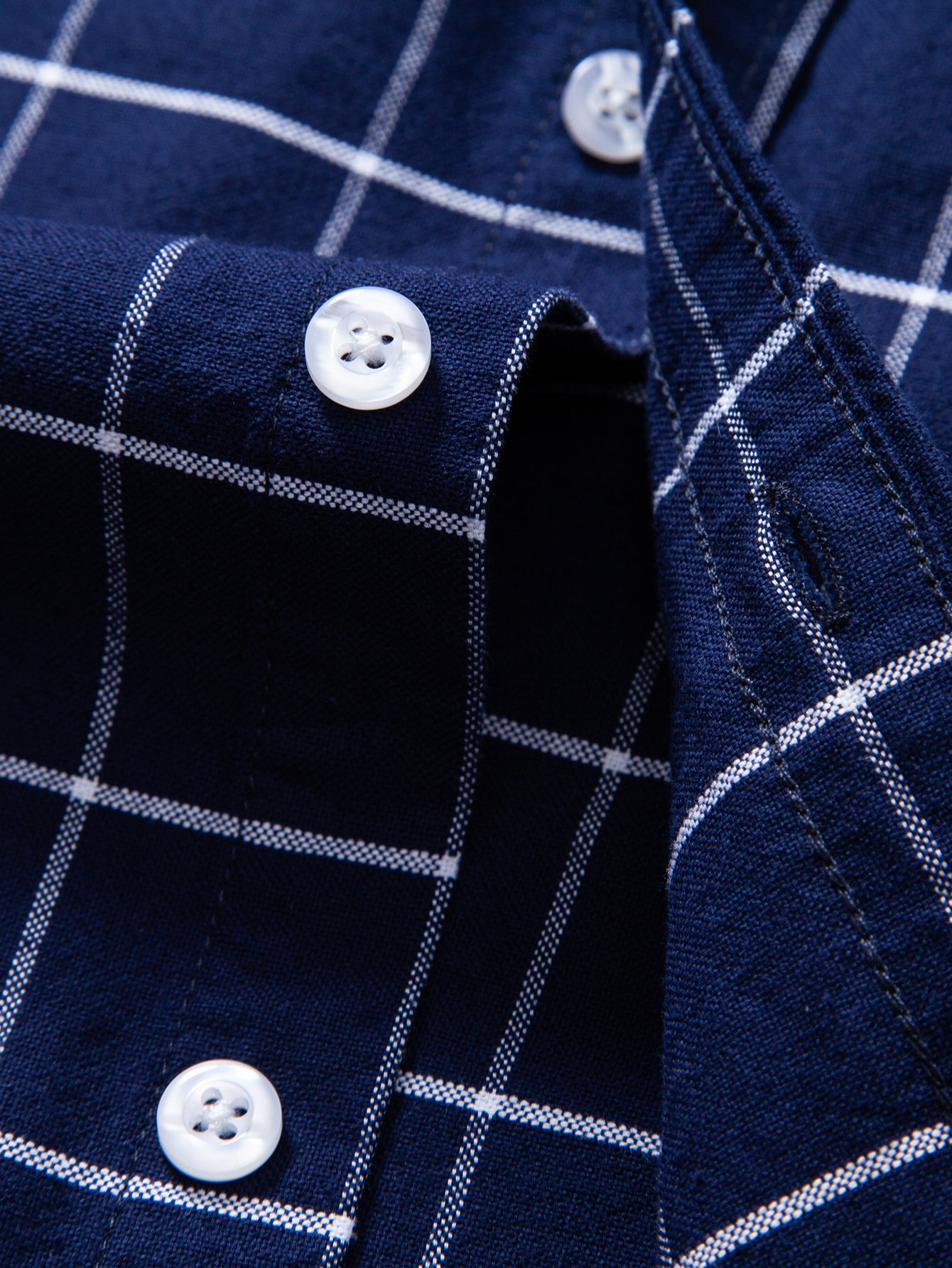 Cowboy Embroidery Cotton Plaid Button Up Shirt