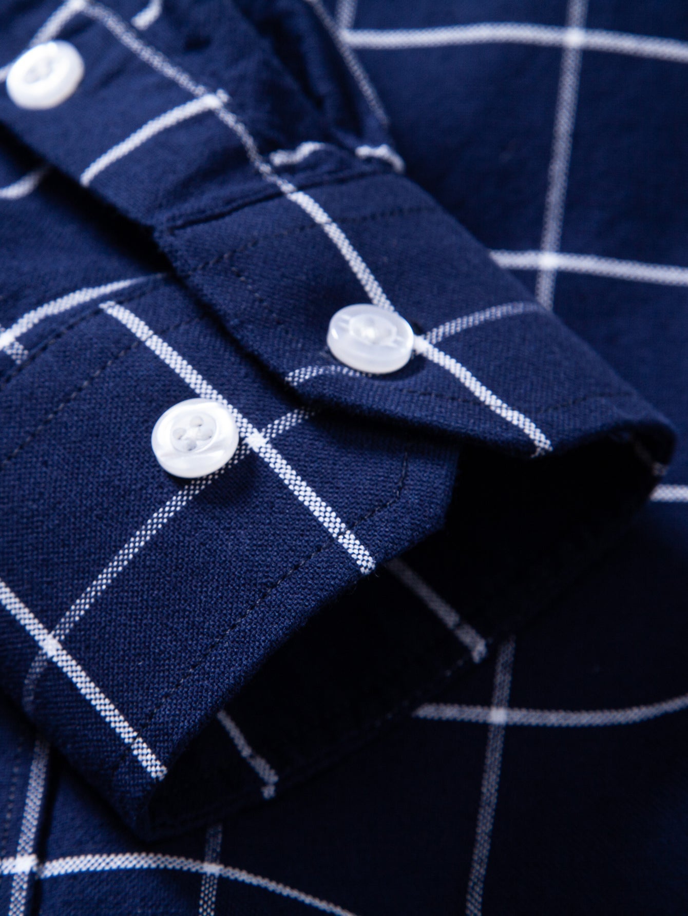 Cowboy Embroidery Cotton Plaid Button Up Shirt