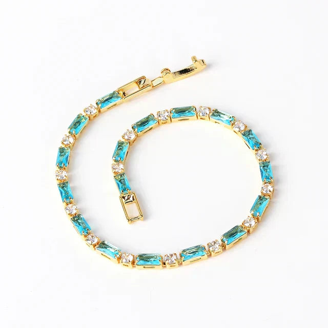 Carina – Elegant armband med naturlig turkos och guld