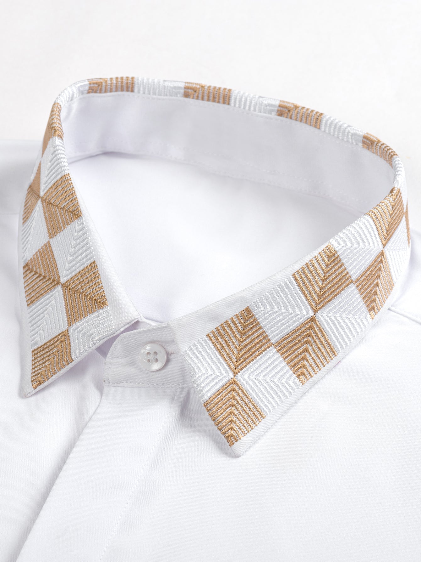 Long Sleeve Embroidered Hidden Buttons Placket Shirt