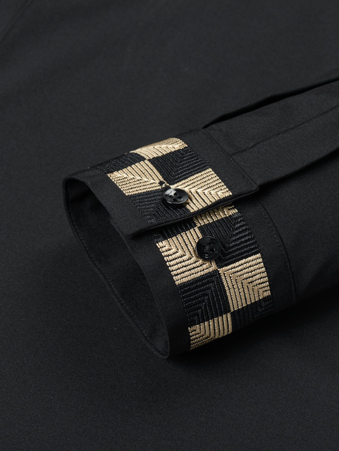 Long Sleeve Embroidered Hidden Buttons Placket Shirt