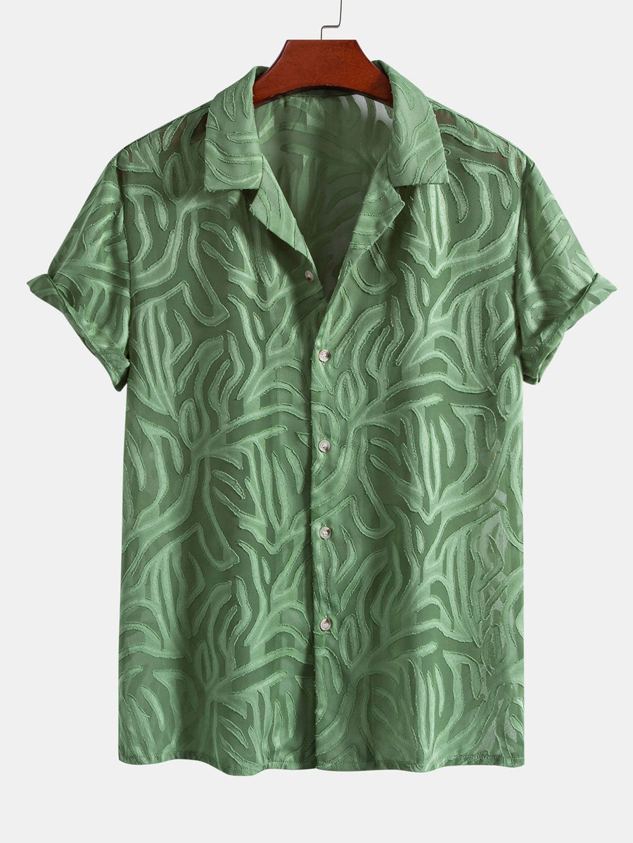 Jacquard Texture Cuban Shirt