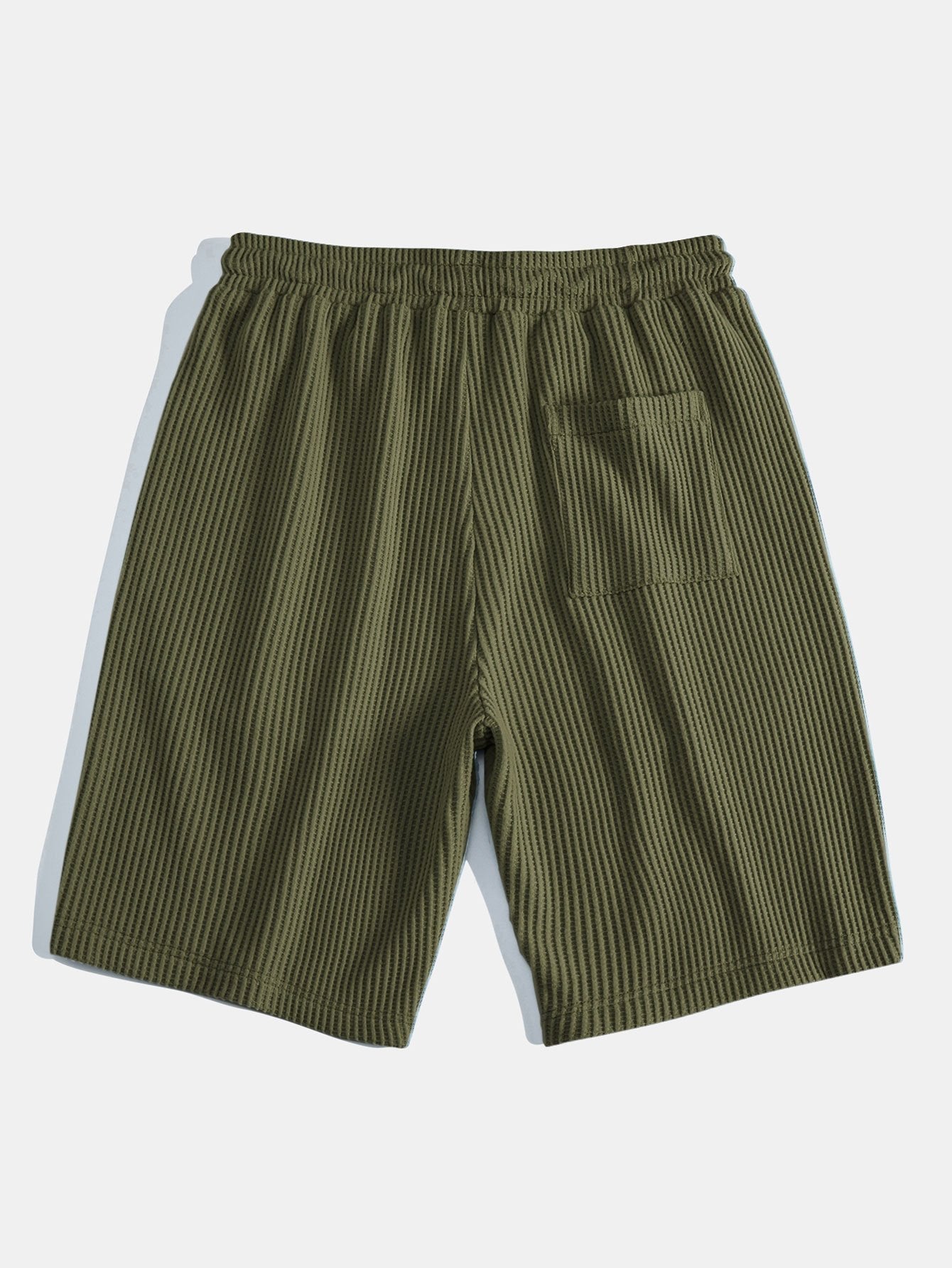 Drawstring Knitted Waffle Shorts