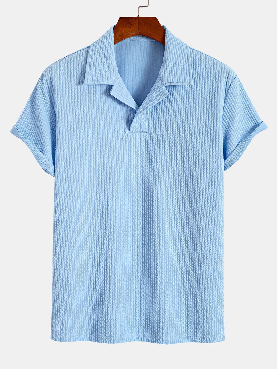 Ribbed Cuban Collar Polo