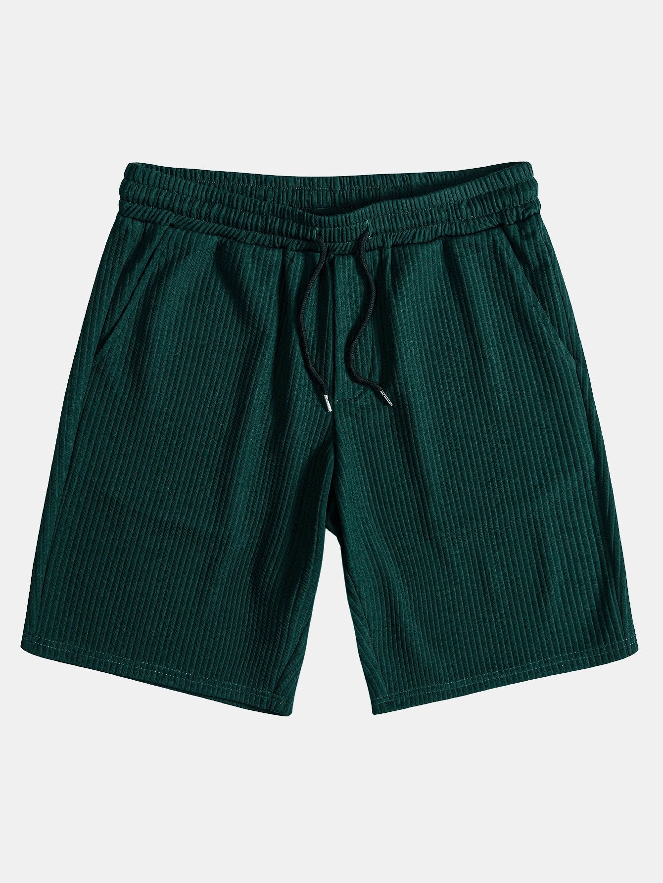 Muscle Fit Ribbed Half Zip Polo & Shorts