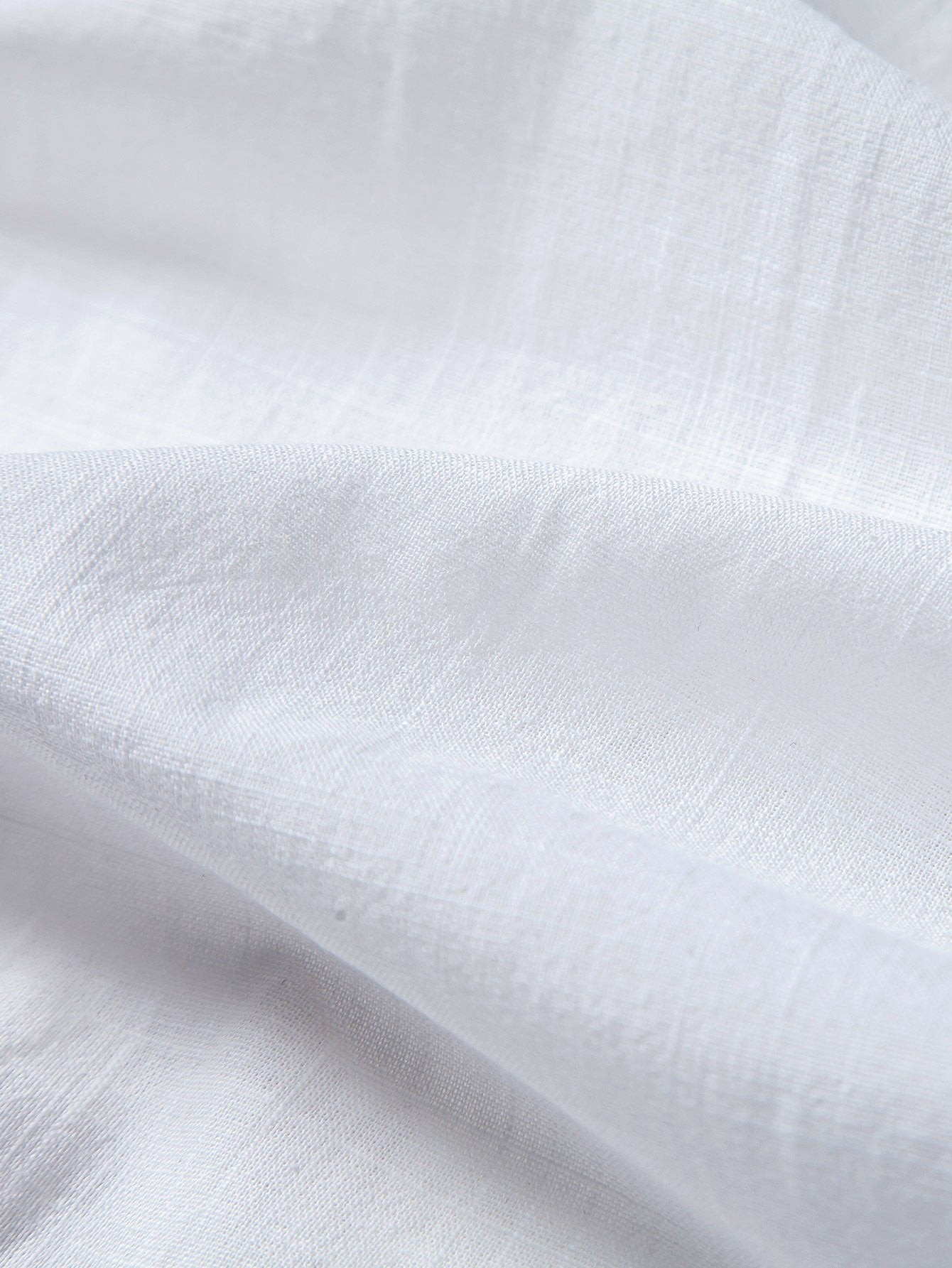 Linen Look Cotton Button Up Shirt & Stripe Print Swim Shorts