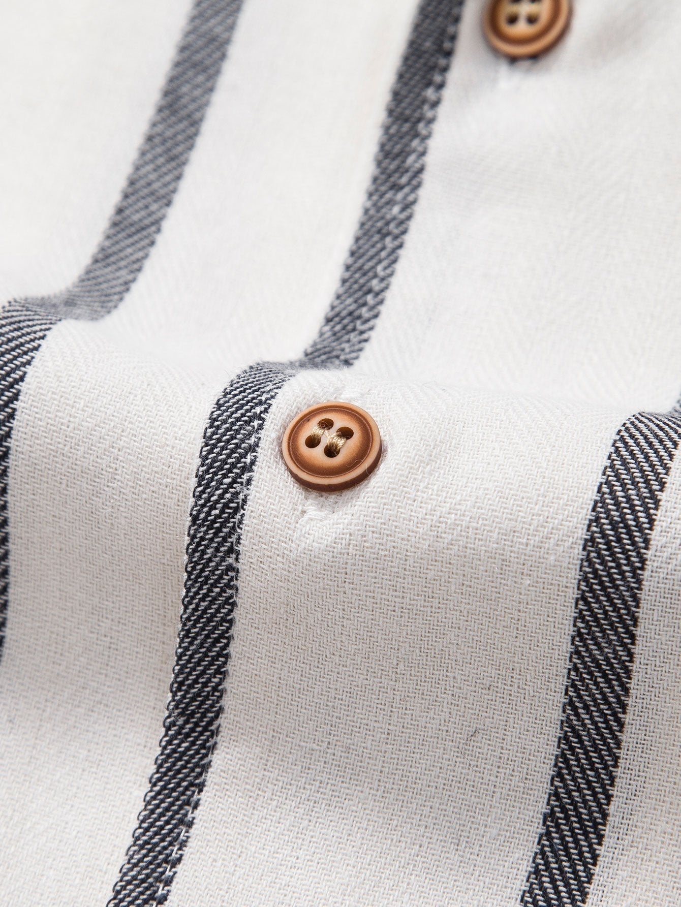 Cotton Blend Striped Cuban Shirt & Straight Leg Linen Pants