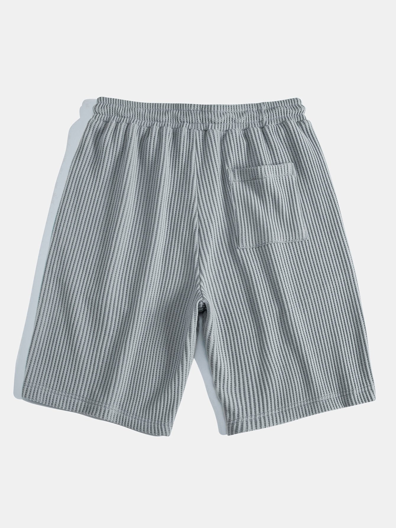 Drawstring Knitted Waffle Shorts
