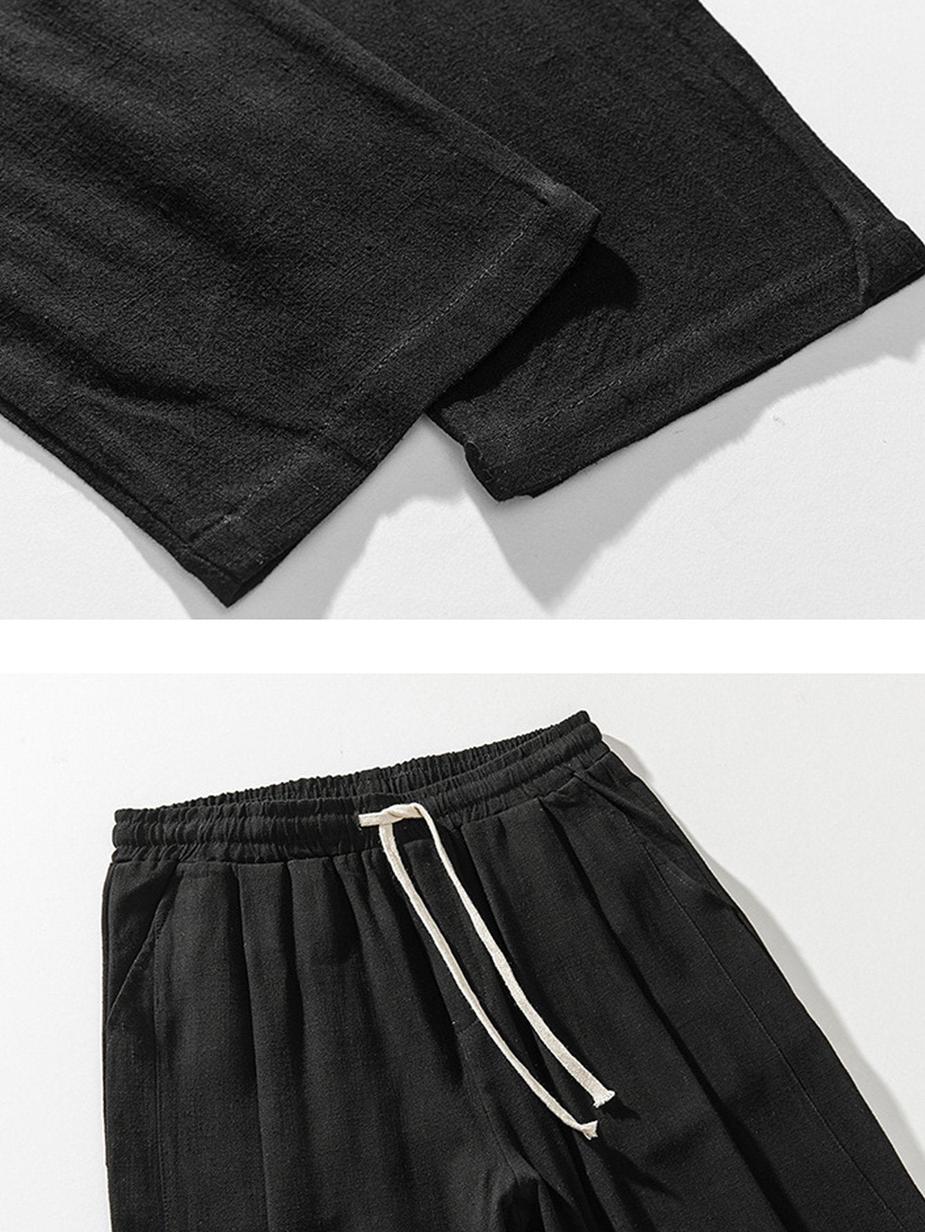 Relax Fit Linen And Cotton Blend Harem Trousers