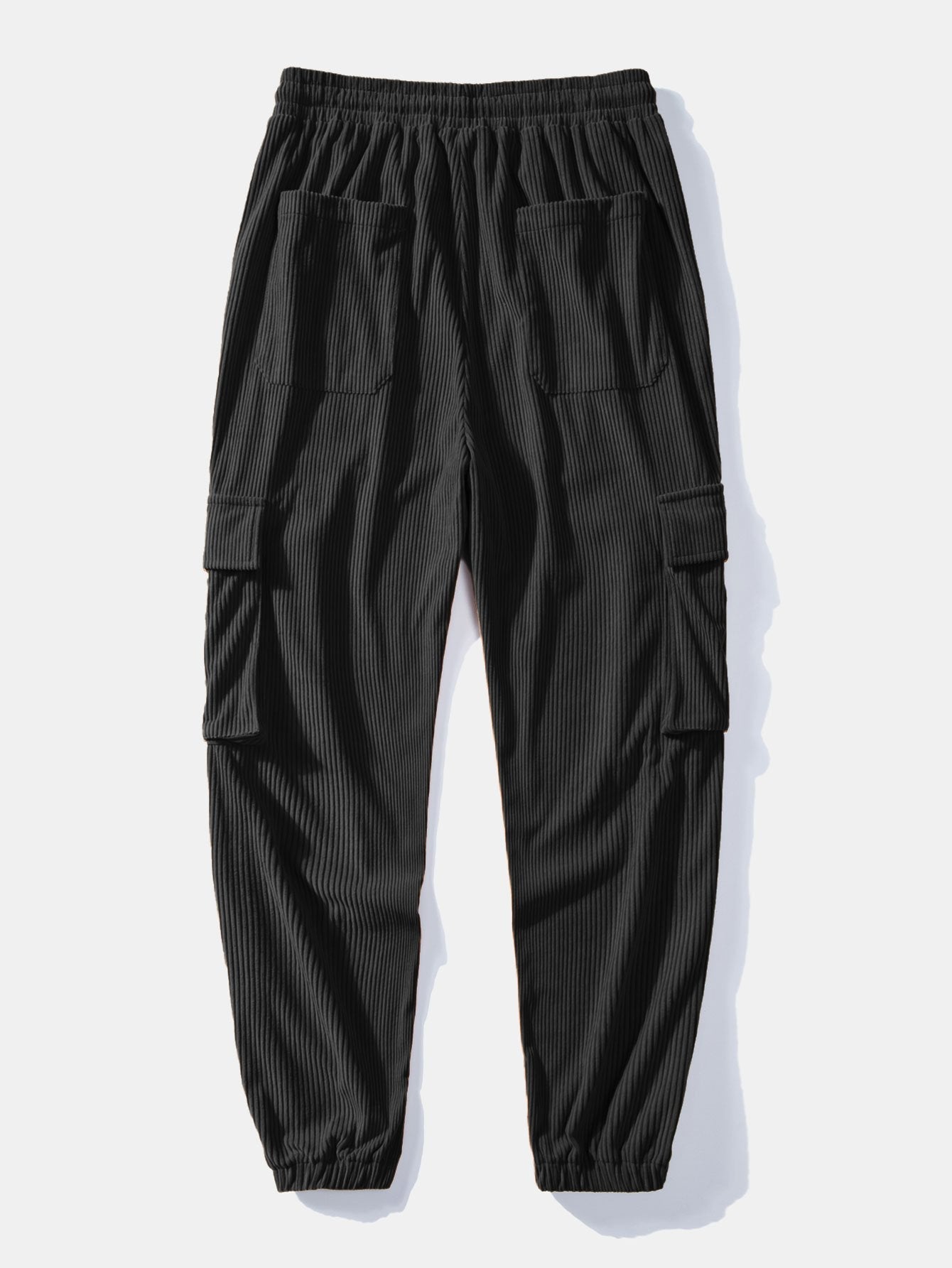 Corduroy Button Up Shirt & Drawstring Corduroy Cargo Jogger Pants