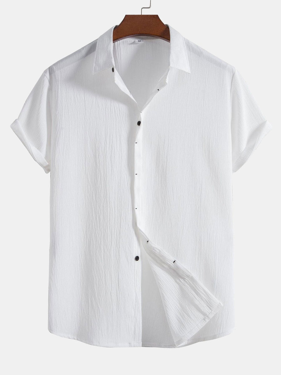 Crinkled Concealed Fly Shirt