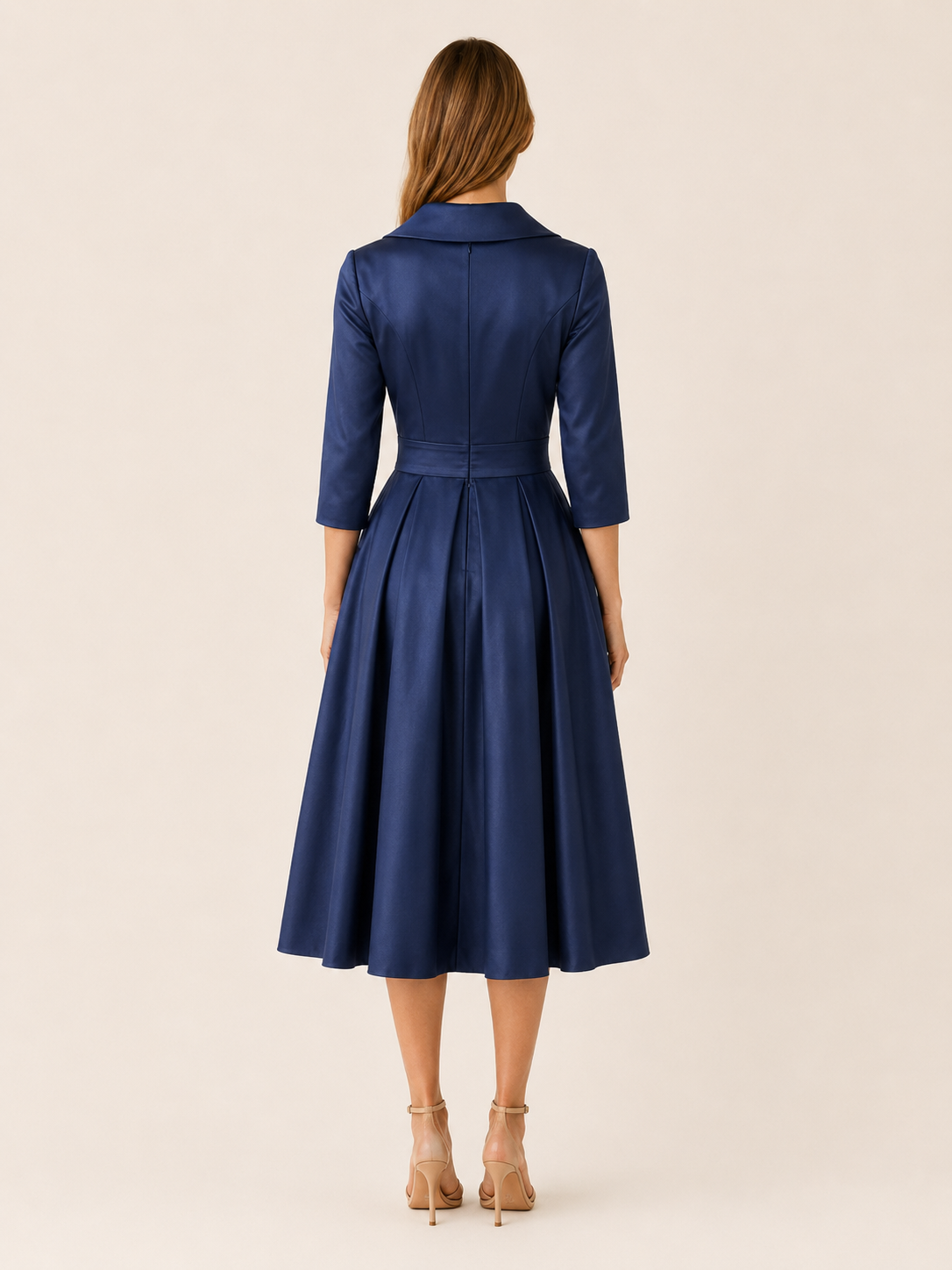 Noor | Wrap Midi Dress with Pleated Skirt