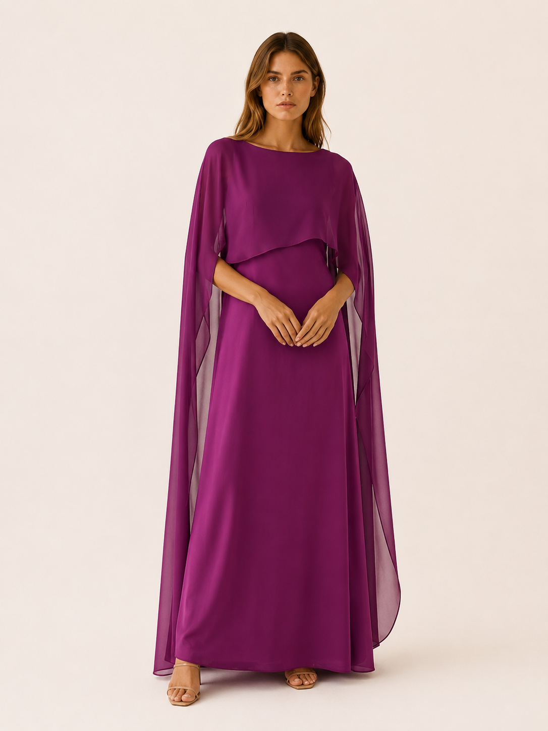 Sidra | Draped Sleeve Abaya with Maxi Length