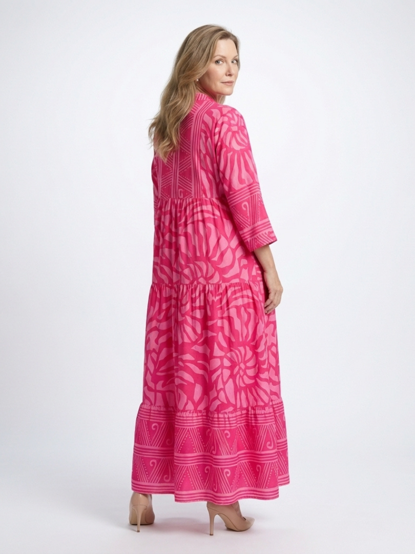 Marielle | Nappirivillinen midi-mekko