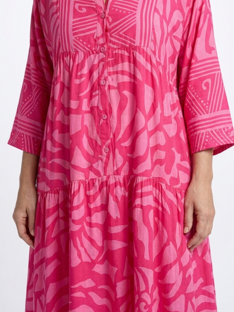 Marielle | Nappirivillinen midi-mekko